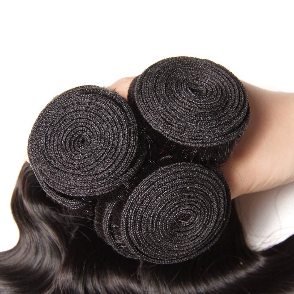 BB2301H 10A GRADE NATURAL BLACK BODY WAVE BUNDLE